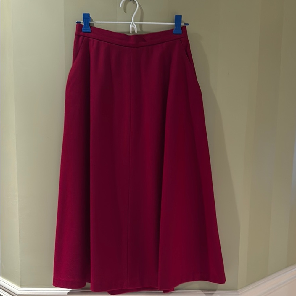 Koret Red A-Line Midi Skirt Women's Size 10 Work or Cocktail